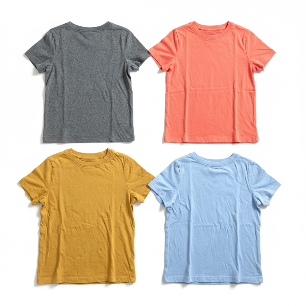 Boys/Girls Toddler 4T T-Shirt Lot of 4 - Old Navy Solid Basic Tees